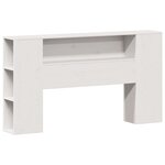 vidaXL Lit bibliothèque sans matelas blanc 120x200 cm bois pin massif