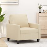 vidaXL Fauteuil Crème 60 cm Tissu