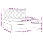 vidaXL Sommier à lattes de lit matelas et LED Bleu foncé 200x200 cm