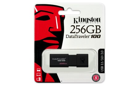 Clé USB 3.0 Kingston DataTraveler 100 G3 - 256Go