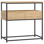 vidaXL Table console chêne sonoma 75x40x75 cm bois d'ingénierie