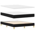 vidaXL Lit à ressorts avec matelas Noir 140 x 190 cm tissu