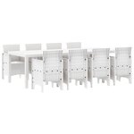 vidaXL Ensemble de salle à manger pour jardin 9 Pièces Gris clair