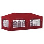 vidaXL Tente de fête pop-up 575 x 288 x 245 cm Bordeaux Tissu Oxford