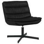 vidaXL Chaise pivotante Noir 63 x 75 x 76 cm Faux cuir