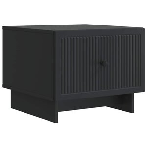 vidaXL Table basse avec tiroir Noir 49 x 50 x 40 cm Bois d'ingénierie
