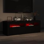 vidaXL Meuble TV avec lumières LED noir 120x35x40 cm