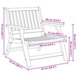 vidaXL Chaises de jardin avec table 5 Pièces en bois massif d'acacia