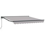 vidaXL Auvent Rétractable Gris clair 350x250 cm tissu