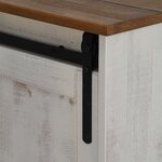 VidaXL Meuble TV HALDEN 2 portes coulissantes blanc 150x40x60 cm