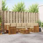 vidaXL Ensemble de canapés d'extérieur 8 Pièces Naturel et Beige
