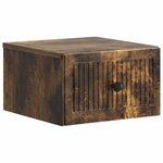 vidaXL Cabinet de chevet mural Chêne fumé 33 x 34 5 x 20 cm