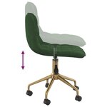 vidaXL Chaises pivotantes à manger lot de 2 vert foncé velours