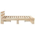 vidaXL Cadre de lit Marron 150 x 200 cm Bois massif en pin
