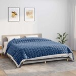vidaXL Couverture lestée Bleu 220x260 cm 15 kg Tissu