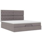 VidaXL Cadre de lit ottoman avec matelas taupe 180x200 cm tissu