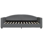 vidaXL Lit de jour avec lit gigogne gris foncé 100x200 cm tissu