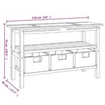 vidaXL Armoire de salle de bain et lavabos en marbre crème Teck massif
