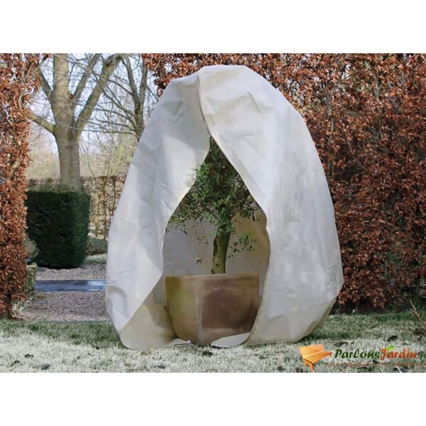 Nature Couverture d'hiver à fermeture éclair 70 g/m² Beige 2x1 5x1 5 m