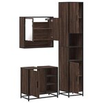 vidaXL Ensemble de meubles de salle de bain 3 Pièces Chêne marron