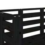 vidaXL Banc de jardin noir 111 5x53x71 cm bois massif de pin