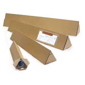 Tube carton triangulaire brun raja 60x310 mm (lot de 25)