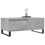 vidaXL Table basse Gris béton 90x50x36 5 cm Bois d'ingénierie