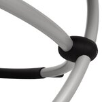 vidaXL Chaise longue géométrique d'extérieur Acier Crème