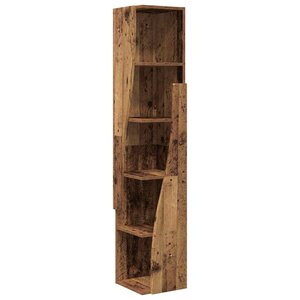 vidaXL Meuble d'angle Blanc 27 5x27x140cm Bois d'ingénierie