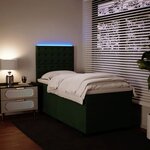 vidaXL Sommier à lattes de lit et matelas Vert foncé 80x200 cm Velours