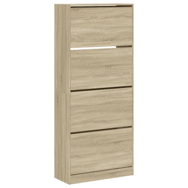 vidaXL Armoire à chaussures 4 tiroirs rabattables chêne sonoma