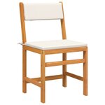 vidaXL Ensemble de balcon avec coussins 3 Pièces bois massif d'acacia