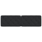 vidaXL Coussin de tête de lit noir 180 cm velours
