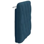 vidaXL Coussin de tête de lit bleu 80 cm velours