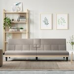 vidaXL Canapé-lit avec porte-gobelets taupe tissu