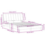 vidaXL Cadre de lit avec LED sans matelas vert foncé 120x200cm velours