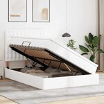 vidaXL Lit de Rangement Blanc pur 140 x 200 cm Cuir synthétique