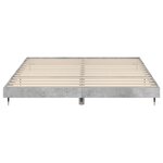 vidaXL Cadre de lit sans matelas gris béton 200x200 cm