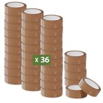 Pack and Move - Lot 36 rouleaux ruban adhésif marron pour emballage et déménagement - 66 m - Qualité Premium