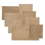 WallArt Panneaux muraux en cuir Lugard Marron vintage 32 Pièces
