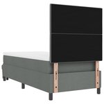 vidaXL Lit à Sommier avec Matelas & Banc Gris Foncé 90x190 cm Tissu