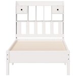 vidaXL Lit bibliothèque sans matelas blanc 100x200 cm bois pin massif