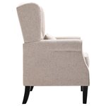 vidaXL Fauteuil Beige Tissu