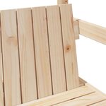 vidaXL Ensemble de lit et de banc avec toit 75x190 cm bois pin massif