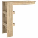 vidaXL Table bar murale Chêne Sonoma 102x45x103 5 cm Bois d'ingénierie