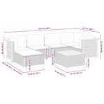 vidaXL Salon de jardin avec coussins 7 Pièces beige résine tressée