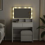 vidaXL Coiffeuse avec LED blanc 80x41x134 5 cm