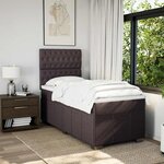vidaXL Sommier à lattes de lit avec matelas Marron foncé 90x200 cm