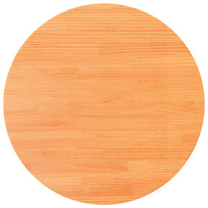 vidaXL Dessus de table rond cire marron Ø80x2 5 cm bois de pin massif