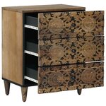 vidaXL Armoire de lit Marron 50 x 33 x 60 cm Bois de mangue massif